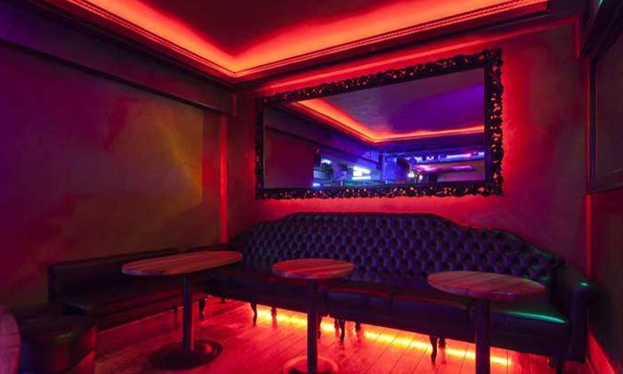 bar mood lighting using RGB LED strip lights