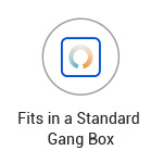 DMX controller fits in standard gang box