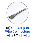 RGBW LED strip solderless connector