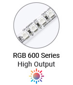 high output RGB 600 LED strip light