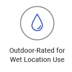 outdoor-rated for wet location use