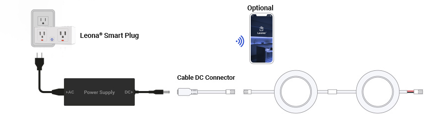 LED puck lights wiring diagram with smart plug