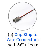 LED strip solderless grip connector