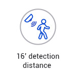 lighting motion sensor with 16 ft detection distance