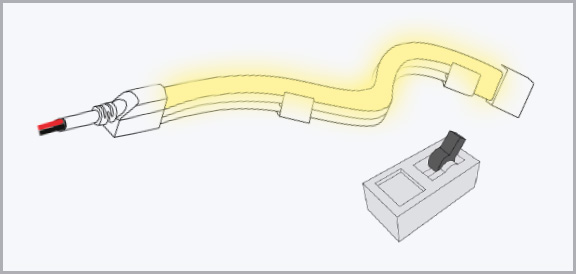 turn on neon LED strip lights