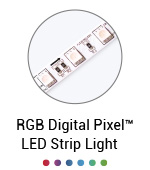 RGB digital pixel LED strip light