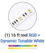 RGB + Tunable White LED strip light kit