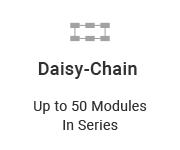 Up to 50 modules in series