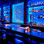 restuarant lighting design with RGB color changing LED strip lighst