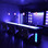 counter and shelves lighting using blue LED strip lights