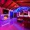 living room lighting example using RGB color chaning LED strip lights