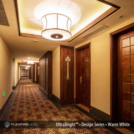 hotel hallway LED cove lighting 