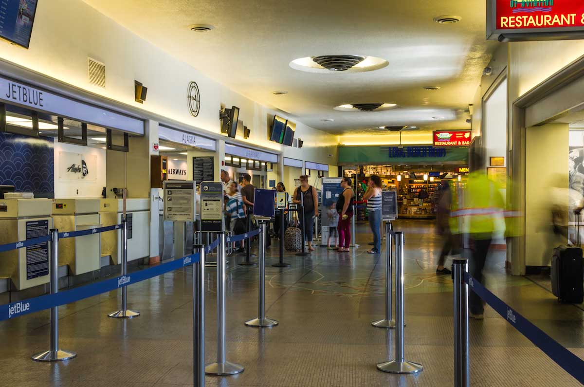  long beach airport terminal uplighting with LED strip lights 