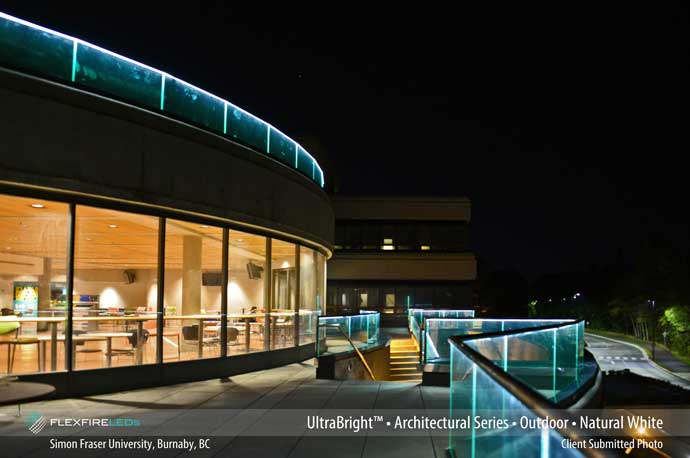 simon fraser university LED handrail lighting  