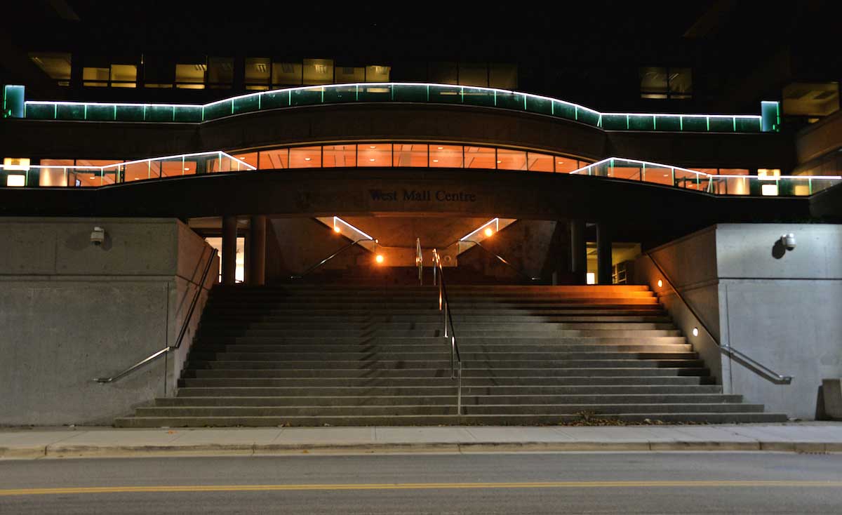 university glass edge lighting design