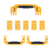 PELICAN 1637 AIR REPLACEMENT HANDLES & LATCHES, YELLOW, DOUBLE-THROW (SET OF 3 HANDLES, 5 LATCHES)