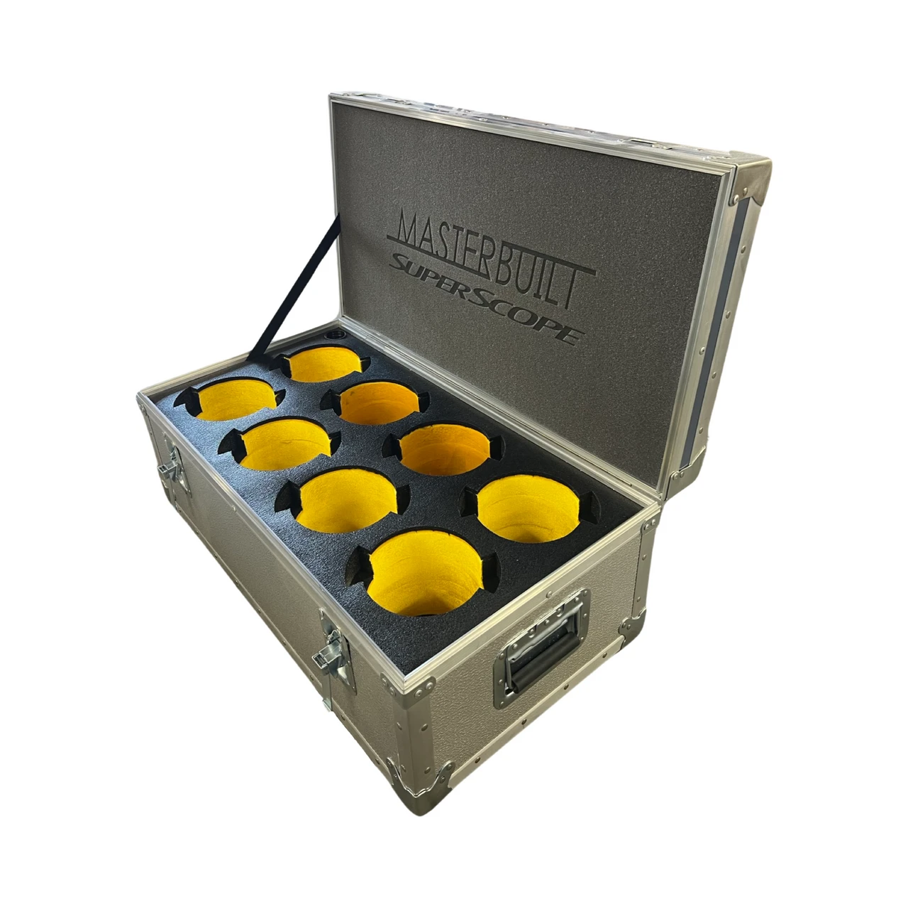 Periscope lens case with yellow foam