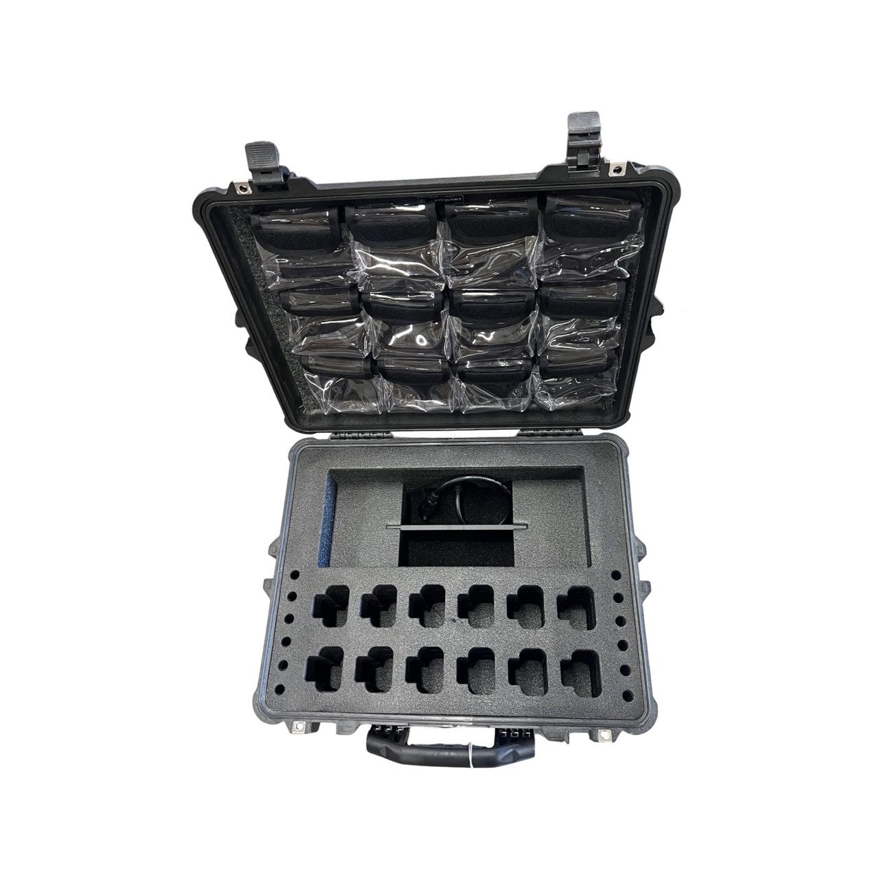 Motorola CP200 radios case with wired external power