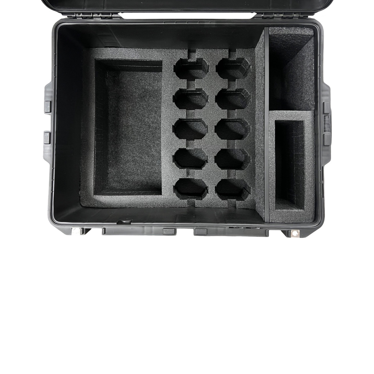Riedel Bolero Headset and Bolero 6-key Beltpack. Custom foam insert in pelican 1637 with tray
