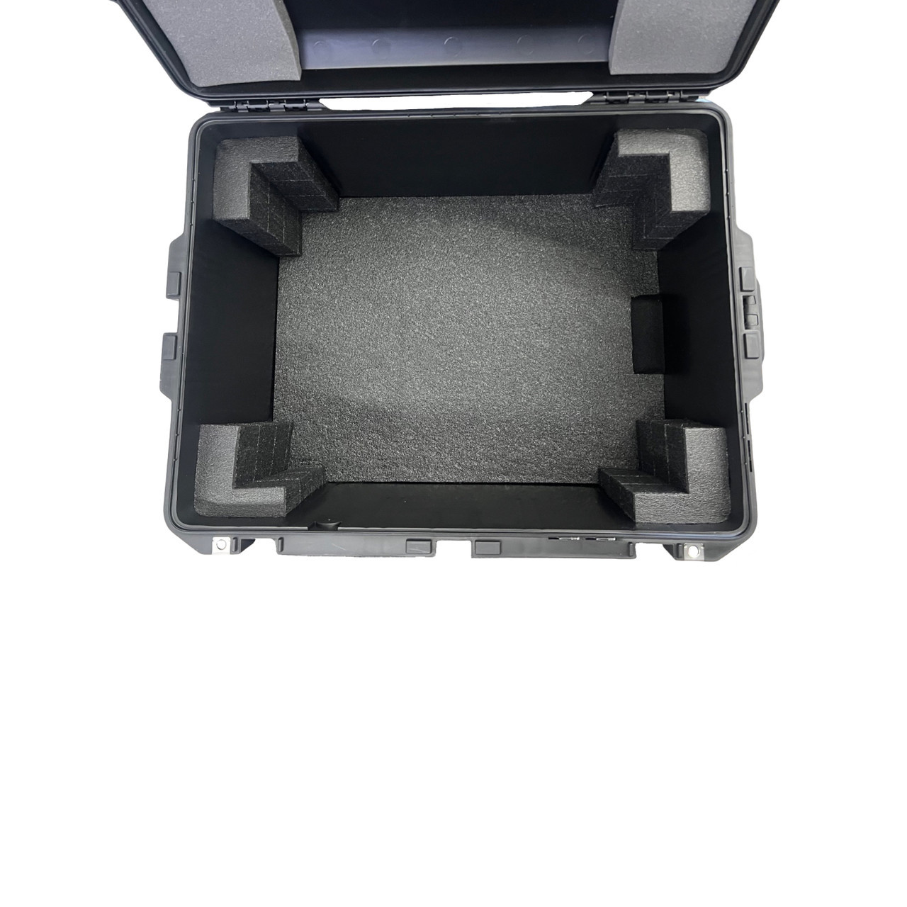 Pelican 1637 Case to hold a single 2U rack with additional tray 
