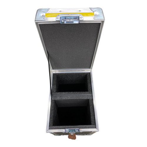 Custom ATA Shipping Case for battery and power system — closed and latched