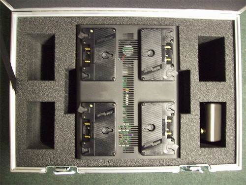 Anton Bauer TM4 Four Position Gold Mount Charger and Battery Shipping Case - Interior