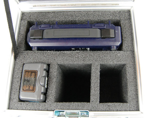 IDX Quick Charger VL-4S with 2 IDX Batteries Custom ATA Shipping Case for battery and power system — with fitted foam