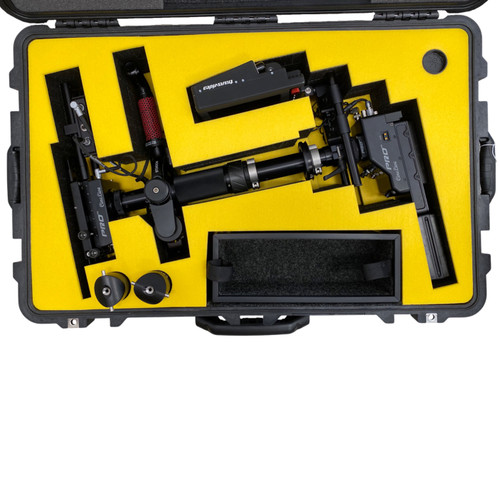 Tiffen GPI Pro with Transvideo monitor and Volt attached Custom ATA Shipping Case for production monitor — with fitted foam