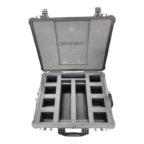 Anton/Bauer 8 dionic 150's and 2 quad chargers Custom ATA Shipping Case for battery and power system — with fitted foam