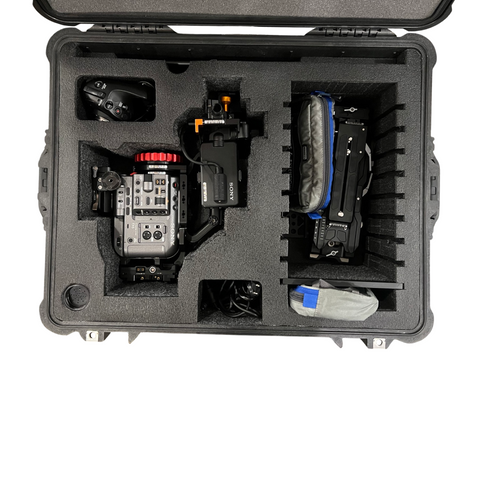 Sony FX6 (fully built) Case - Pelican 1610 Custom Foam Insert for cinema camera — with fitted foam