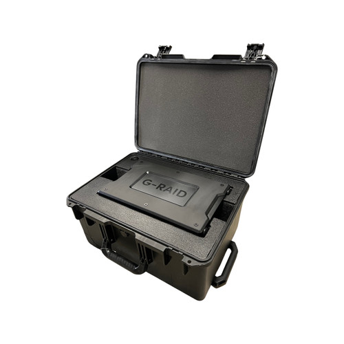 Pelican SanDisk 160TB G-RAID SHUTTLE 8 Pelican Solution Custom ATA Shipping Case for production support gear — with fitted fo