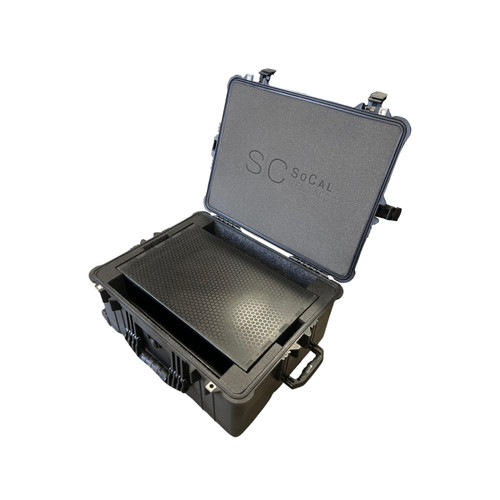 2 RU Rack with Space for Wireless Mics in pelican 1610