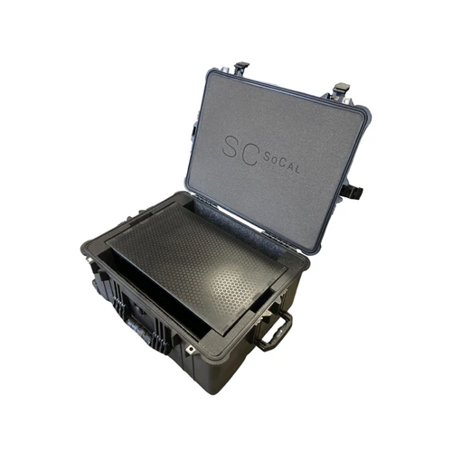 Pelican 2 RU Rack with Space for Wireless Mics - Pelican 1610 Custom Foam Insert for production audio gear — with fitted foam