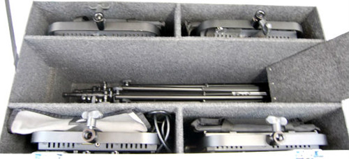 Litepanels 1 x 1 Lights (4 Light Kit) Custom ATA Shipping Case for cinema lighting fixture — with fitted foam