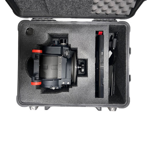 Pelican O'Connor 2560 Fluid Head in Pelican Custom ATA Shipping Case for cinema camera — with fitted foam