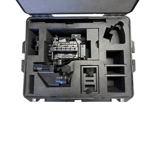 Sony BURANO with space for hand unit in Pelican Custom Foam Insert for cinema camera — with fitted foam