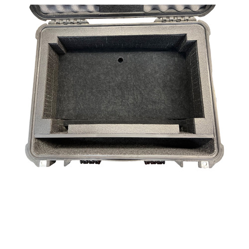 Flanders Scientific DM160 Monitor Case with space for accessories and hoodman. Foam insert for Pelican 1550
