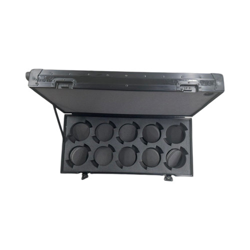 Canon TLS Canon Rangefinder 10-Slot case (vertical) case has wheels and pull out handle - Cine Lens Custom ATA Shipping Case