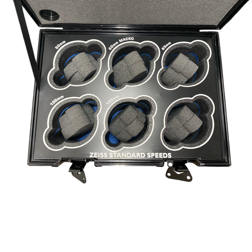 Zeiss Super Speed T1.3 or ZEISS Standard Speed (6) Lens - Cine Lens Custom ATA Shipping Case for cinema lens — interior view