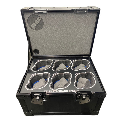 Zeiss Super Speed T1.3 or ZEISS Standard Speed (6) Lens - Cine Lens Custom ATA Shipping Case for cinema lens — with fitted fo