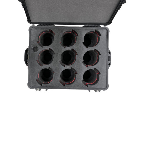 Leica LEITZ HUGO PRIMES (9-Slot vertical) - Cine Lens Custom Foam Insert for cinema lens — with fitted foam
