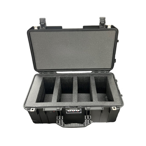 Pelican 4-hole 435 magazines - Pelican 1556 Custom Foam Insert for cinema camera — with fitted foam