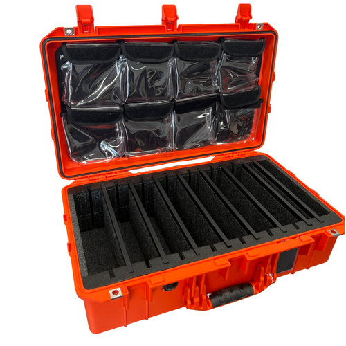 Pelican Accessory Case with custom Dividers in Pelican Air 1555 Custom ATA Shipping Case for professional equipment — with fi