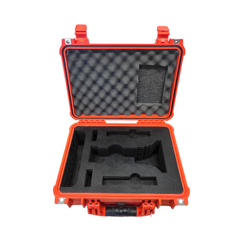 Pelican Collimator custom foam insert with AKS - Pelican 1450 Custom Foam Insert for professional equipment — with fitted foa