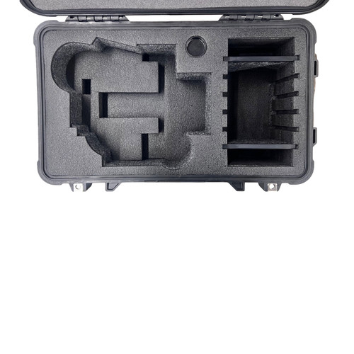 Pelican Bolex with View tap and OFG MOD with lens attached - Pelican 1510 Custom Foam Insert for cinema lens — with fitted fo