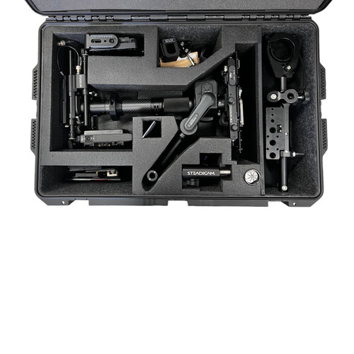 Pelican Tiffen M2 Volt with Monitor and small accessories Custom Foam Insert for production monitor — with fitted foam