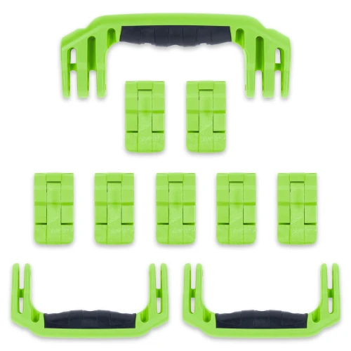 Pelican 1650 Replacement Handles & Latches Set - Lime Green