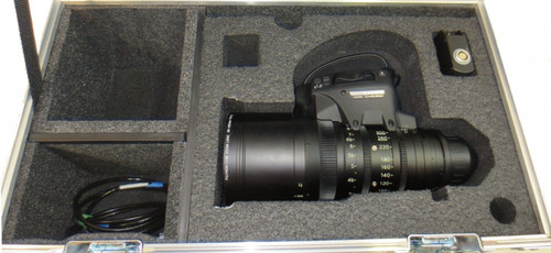 Fujinon PL 85-300 T2.9 Cabrio Compact Zoom Custom ATA Shipping Case for cinema lens — interior view