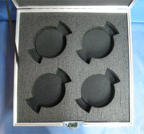 RED uniQoptics Signature Series Lenses Four-Slot - Cine Lens Custom ATA Shipping Case for cinema lens — with fitted foam