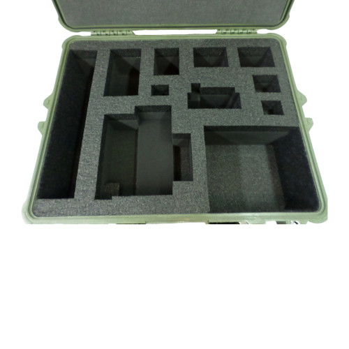 Pelican 1600 for Preston FIZ HU3 Package - Pelican 1600 Custom Foam Insert for production support gear — with fitted foam